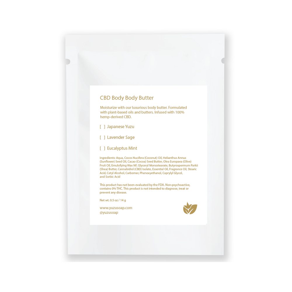CBD Body Butter Sample Packet 01